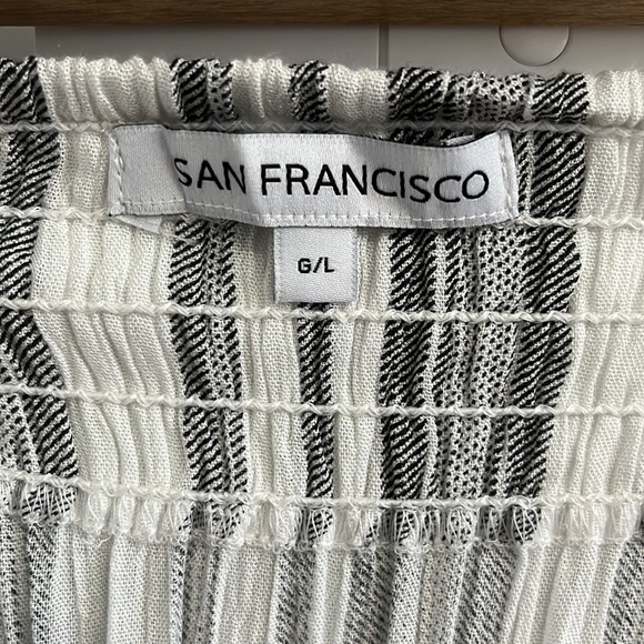 White and Grey vertically stripped Long Skirt - Picture 2 of 3